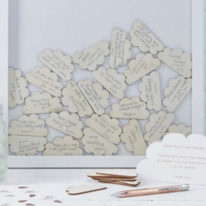 Geboorte Gastenboek Frame met Wolkjes