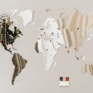Luxe Spiegel Wereldkaart